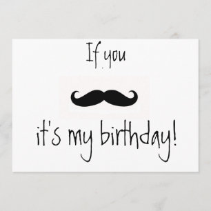 se você convite do aniversário do bigode