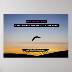 Se você não pula - poster inspirador da ginásti