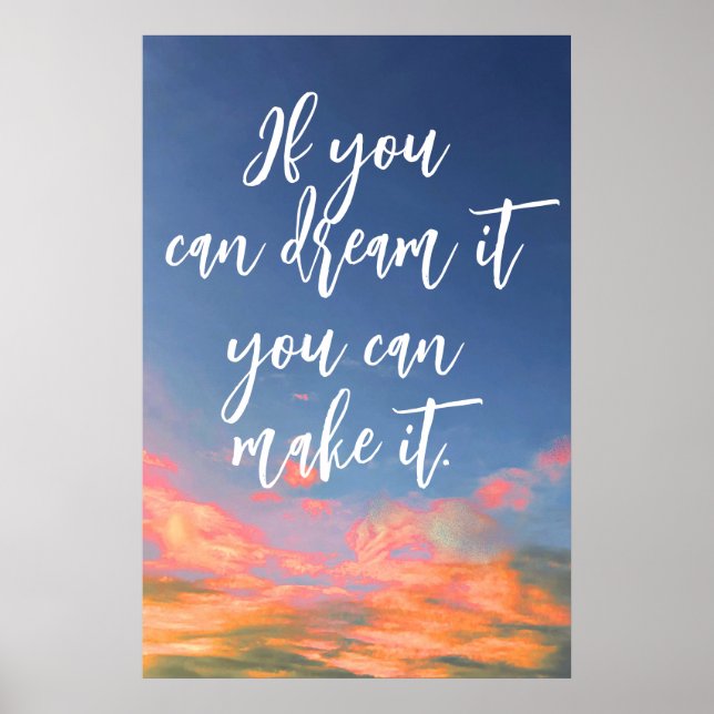 "Se você pode sonhar" Poster (Frente)