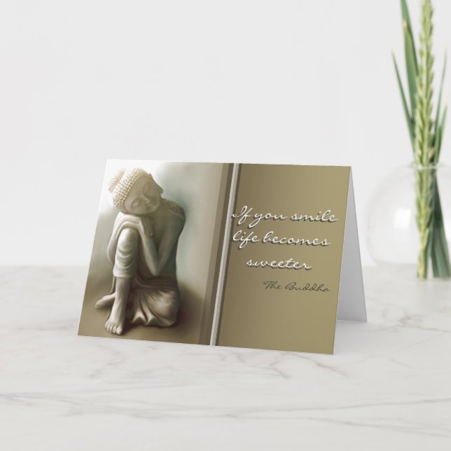 Se você sorri… cartão das citações de Buddha (Frente)