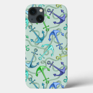 Sea Anchors And Rope Pattern