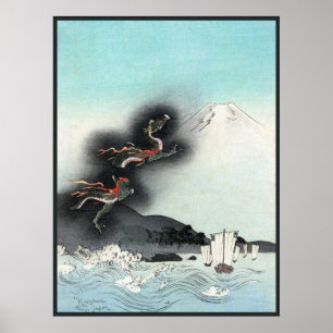 Sea Dragon para o Monte Fuji Japão Poster