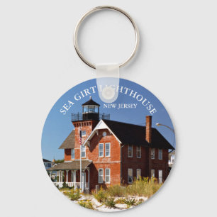Sea Girt Lighthouse, Nova Jersey Round Chaveiro