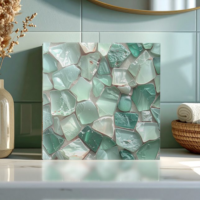 Sea Glass Mosaic Sea Foam Green ID1183 (Criador carregado)