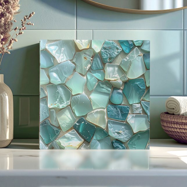 Sea Glass Mosaic Teal ID1183 (Criador carregado)