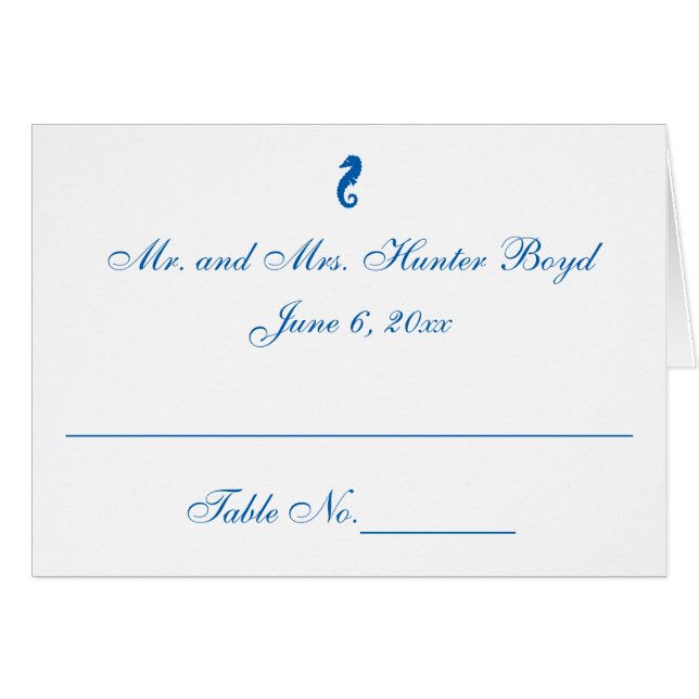 "Sea Horse Serenity" Cartões de Posição (Frente horizontal)