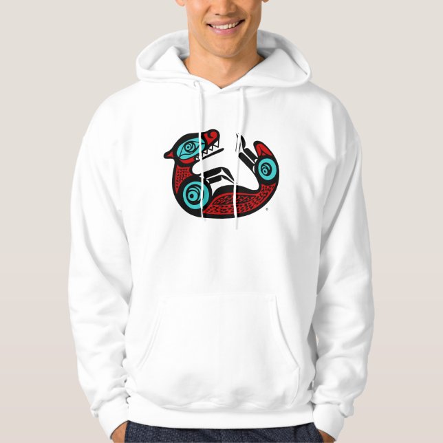 Sea Otter - Estilo NW Indígena Pullover Hoodie (Frente)