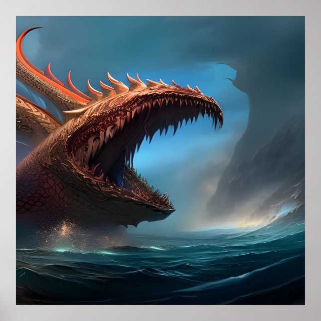 Sea Serpent - Jörmungandr Poster (Frente)