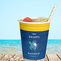 Sea Turtle Marinho Blue Wood Family Beach House