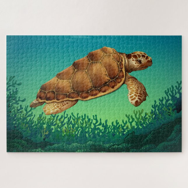 Sea Turtle - Quebra-cabeça (Horizontal)