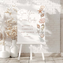 Sea You Em Breve Bebê Chá de fraldas Costeiro