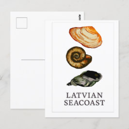 Seacoast Letão - Cartão postal de Seashell