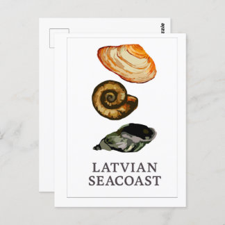 Seacoast Letão - Cartão postal de Seashell