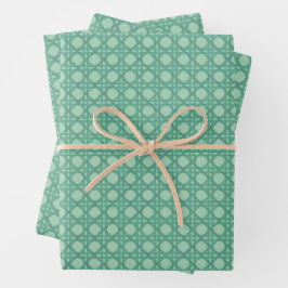 Seafoam Rattan Gift Wrap Sheets