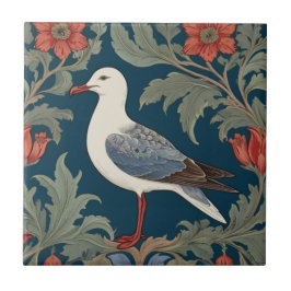 Seagull William Morris estilo Left Sea Marine Pird