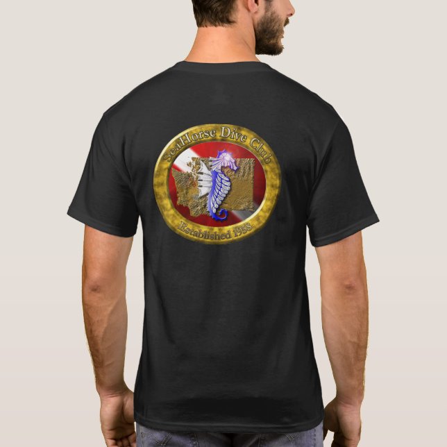 SeaHorse Club Crest - Camiseta de Camisa (Verso)