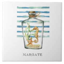 SEAHORSE de aquarela em Barrafa Beach MARGATE