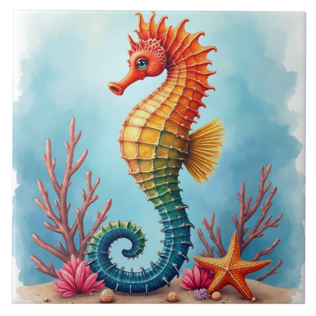 Seahorse, Starfish and Coral (Frente)