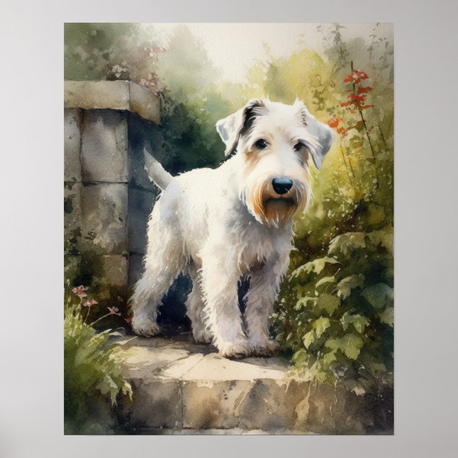 Sealyham Terrier Dog Art Impressão Poster (Frente)