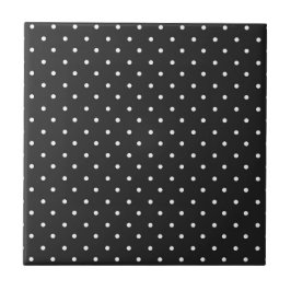 Seamless black and white polka dot pattern 