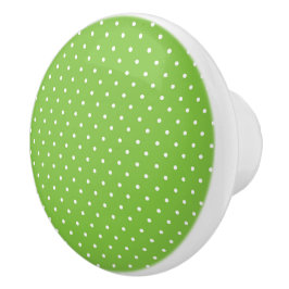 Seamless  bright lime polka dot pattern 
