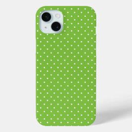 Seamless  bright lime polka dot pattern 
