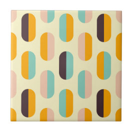 Seamless geometric pattern in retro vibes