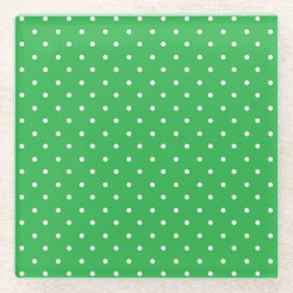 Seamless green background polka dot pattern