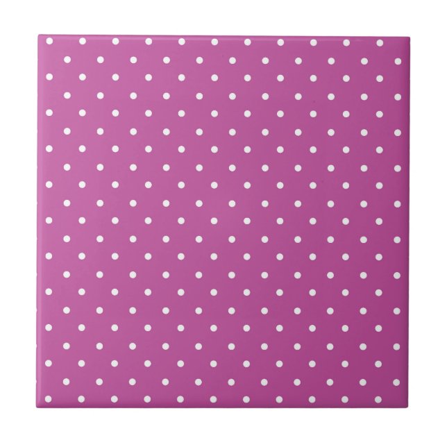 Seamless magenta background polka dot pattern (Frente)