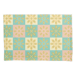 Seamless pattern with geometric floral motifs