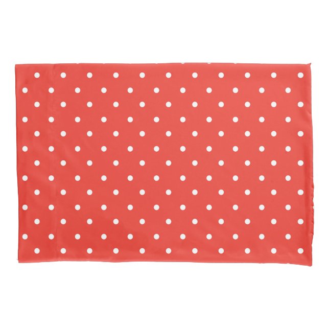 Seamless red background polka dot pattern (Frente-Esquerda)