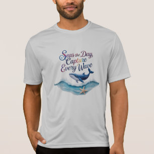 Seas the Day – Camiseta Ativa Whale Wave  Oceano E