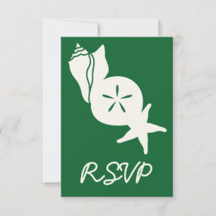 Seasheles de Verão em placa RSVP Verde