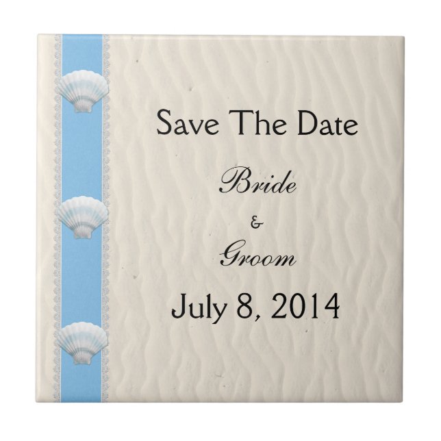 Seashell Beach Wedding Save The Date (Frente)
