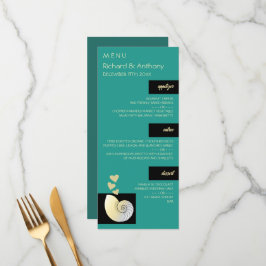 Seashell e Hearts, Menu Casamento de Praia