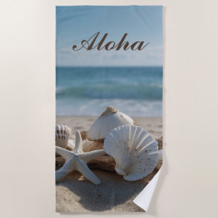 "Seashell Serenade: Toalha de praia