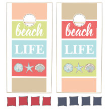 Seashells Beach Life Cornhole