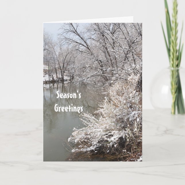 Seasons Greeting Modelo Card Winter Pond (Frente)