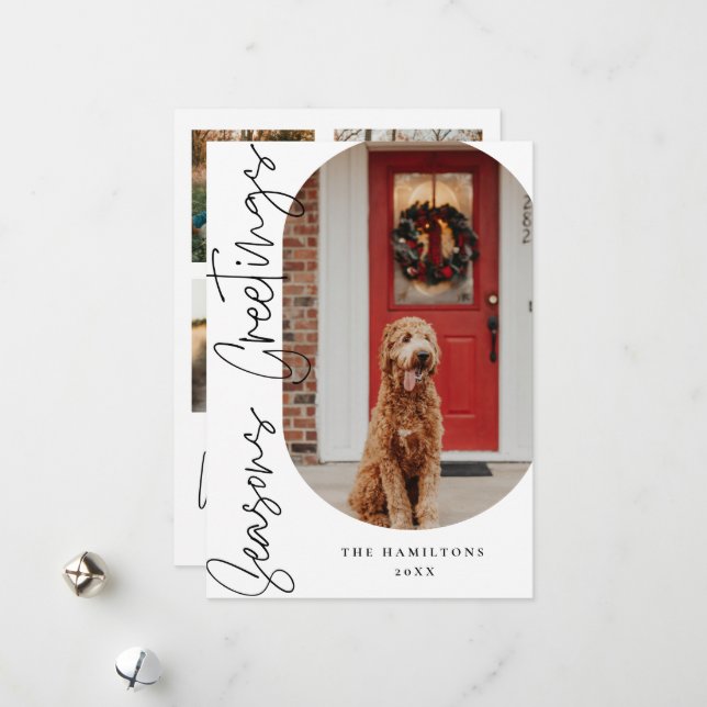 Seasons saúda cartão minimalista moderno (Frente/Verso In Situ)