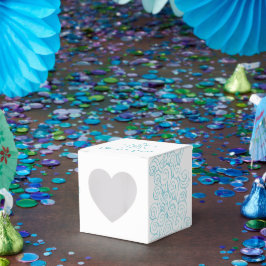 Seastar swirl aqua caixa de favorecimento do casam