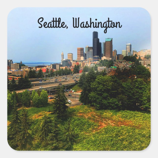 Seattle Skyline nº 3 adesivos (Frente)
