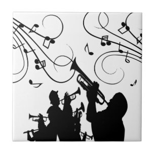 Seção de trompetes Música Preta e Branca