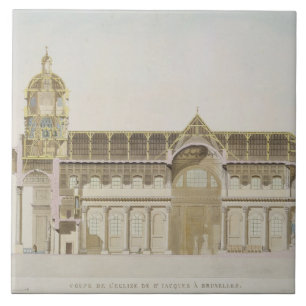 Secção transversal da igreja de St. Jacques,