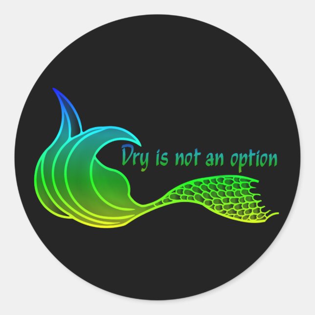 Seco não é uma opção em tons de adesivos verdes (Frente)