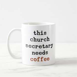 secretária da igreja precisa de café caneca