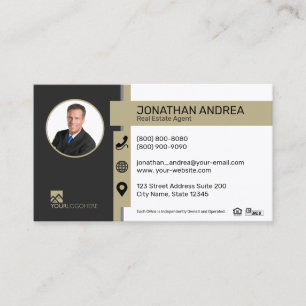 Século 21 Cartão de visita negro Dourado 19702