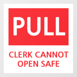 Security Pull Door Clerk Cannot Open Safe