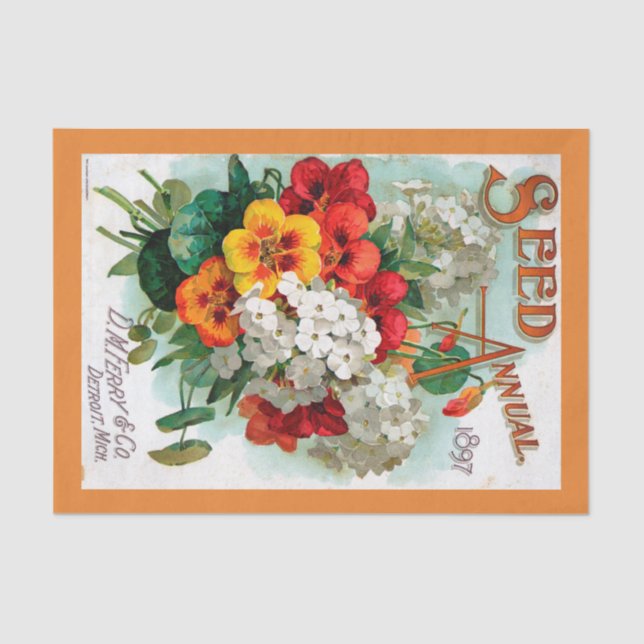 Seda 10lb lenço de papel feito sob encomenda, SEMENTE (Frente )