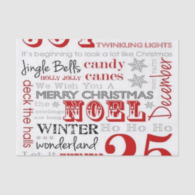 Seda 25 dias do lenço de papel do Natal (Frente )