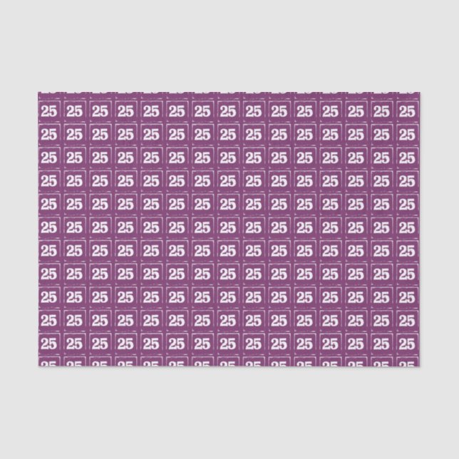 Seda 25 sobre o Papel de Tecido Roxo (Frente )
